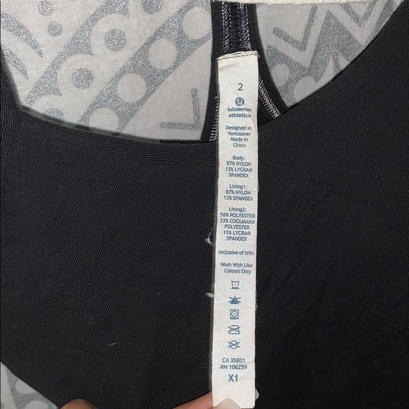 Lululemon black Power Y tank top - Picture 4 of 4